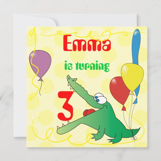 Invitaciones a fiestas de cumpleaños de niños con  (Anverso)