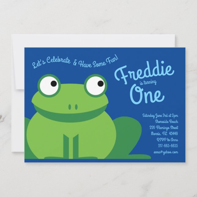 Invitaciones a fiestas de cumpleaños de niños de r (Anverso)