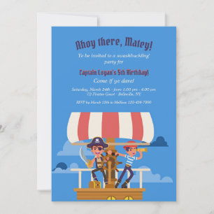 Invitaciones a fiestas de cumpleaños de Pirate Adv
