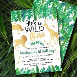 Invitaciones a fiestas de cumpleaños de Wild One B