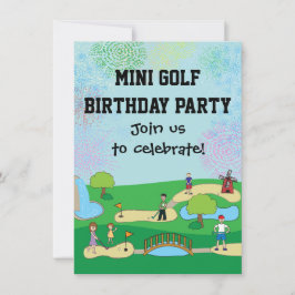 Invitaciones a fiestas de cumpleaños del minigolf