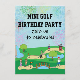 Invitaciones a fiestas de cumpleaños del minigolf