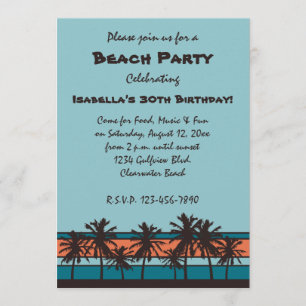 Invitaciones a fiestas de cumpleaños en Retro Beac