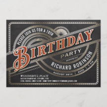 Invitaciones a fiestas de cumpleaños masculinas -