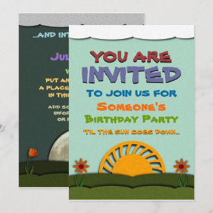 Invitaciones a fiestas de cumpleaños nocturnas y d