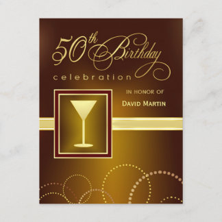 Invitaciones a fiestas de cumpleaños número 50 - C
