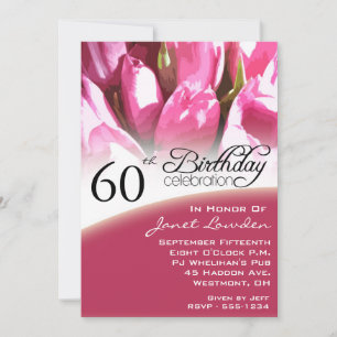 Invitaciones a fiestas de cumpleaños número 60