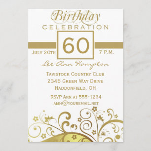 Invitaciones a fiestas de cumpleaños número 60 - 6