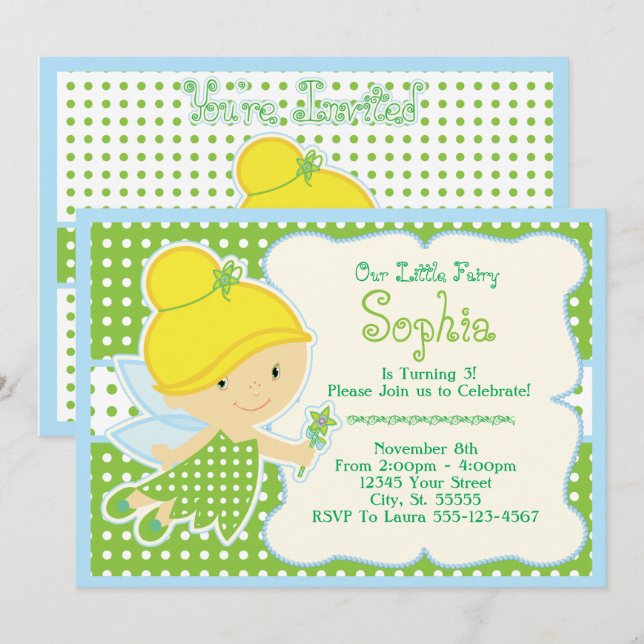 Invitaciones a fiestas de cumpleaños para bebés (Anverso / Reverso)