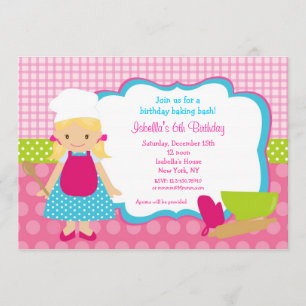 Invitaciones a fiestas de cumpleaños para cocinar