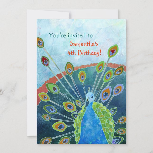 Invitaciones a fiestas de cumpleaños para niños (Anverso)
