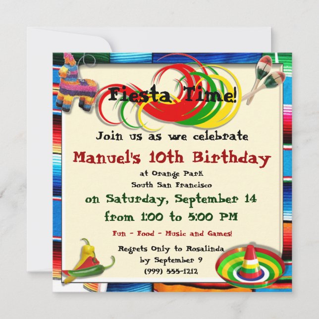Invitaciones a fiestas de cumpleaños Personalizado (Anverso)