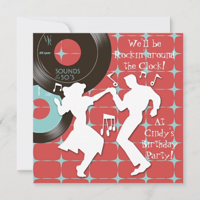 Invitaciones a fiestas de cumpleaños temáticas de  (Anverso)