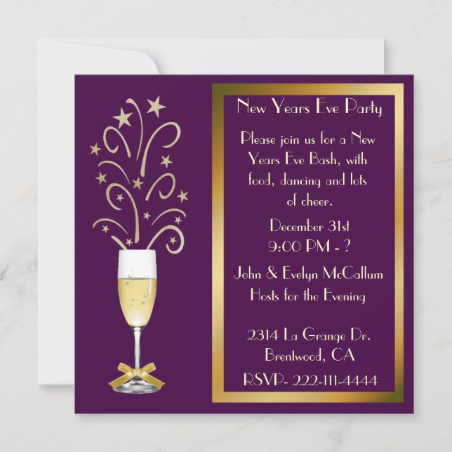 Invitaciones a fiestas de fin de año de la Moda y  (Anverso)