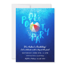 Invitaciones a fiestas de fondo de verano