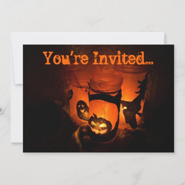Invitaciones a fiestas de Halloween (Anverso)