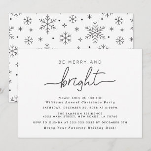 Invitaciones a fiestas de Navidades amargos y bril