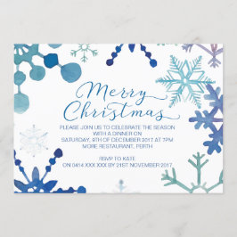 Invitaciones a fiestas de Navidades con copos de n