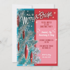 Invitaciones a fiestas de Navidades de árbol de al