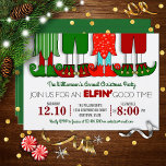 Invitaciones a fiestas de Navidades de Cute Elf<br><div class="desc">Personaliza las invitaciones del partido de los Navidades de buen tiempo de estos elfin caprichosos para tu propia celebración</div>