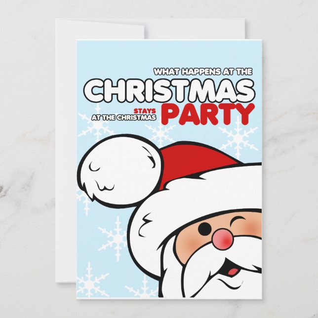 Invitaciones a fiestas de Navidades divertidos (Anverso)