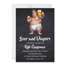 invitaciones a fiestas de pañales para hombres con