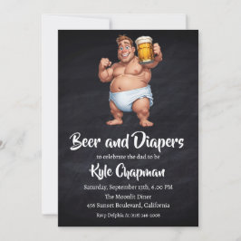 invitaciones a fiestas de pañales para hombres con