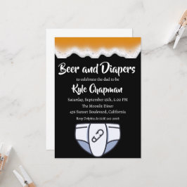 invitaciones a fiestas de pañales para hombres con