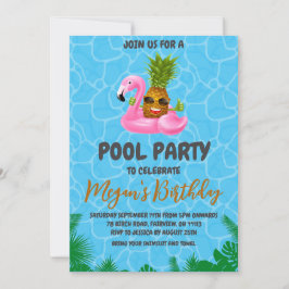 invitaciones a fiestas de pineapple pool
