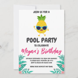 invitaciones a fiestas de pineapple pool
