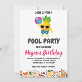 invitaciones a fiestas de pineapple pool