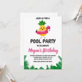 invitaciones a fiestas de pineapple pool