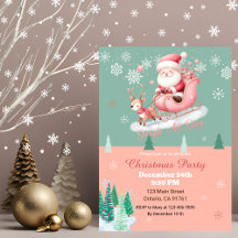 Invitaciones a fiestas de Santa Navidades