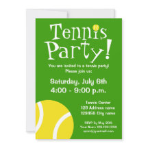 Invitaciones a fiestas de tenis para cumpleaños o 