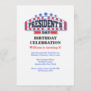 Invitaciones a fiestas del Día del Presidente