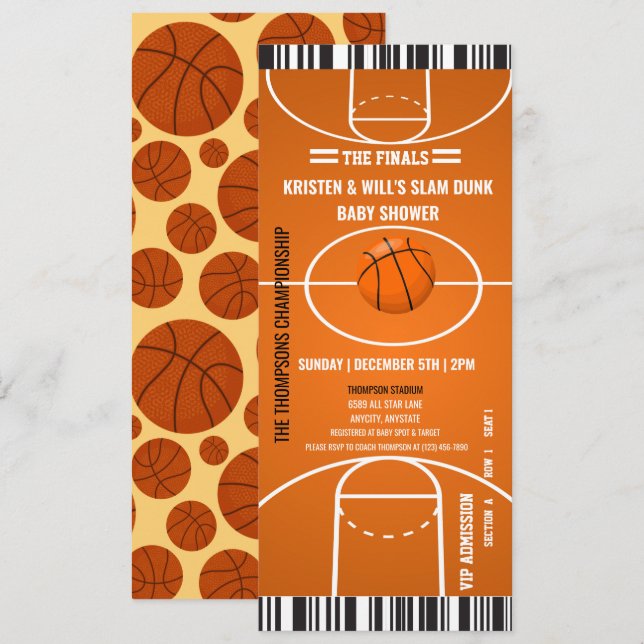 Invitaciones a fiestas deportivas | Boy Baby Showe (Anverso / Reverso)