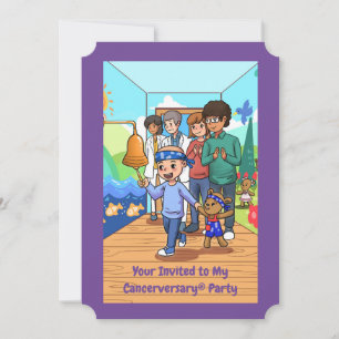 Invitaciones a fiestas en aniversario de cáncer