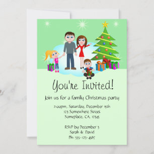Invitaciones a fiestas familiares de navidades