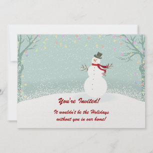 Invitaciones a fiestas navideñas de invierno de Sn