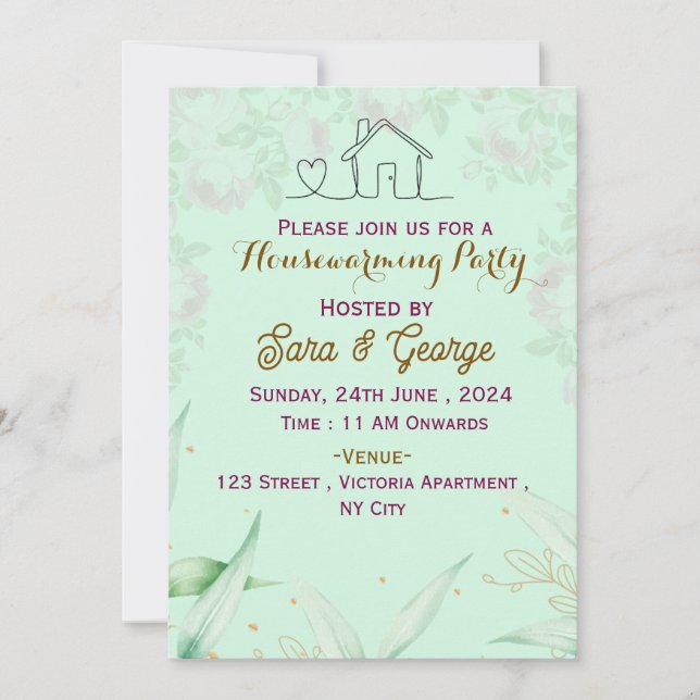 Invitaciones a fiestas para el calentamiento de la (Anverso)