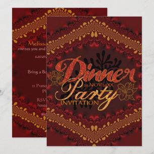 Invitaciones a fiestas rusticas de cena tropical