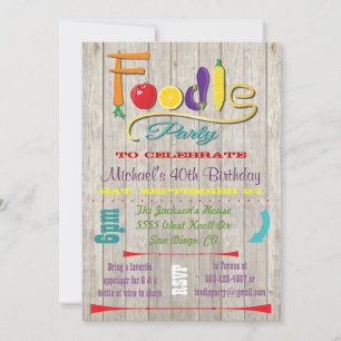 Invitaciones a fiestas rusticas de comida