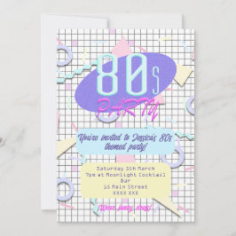 Invitaciones a fiestas temáticas de los 80