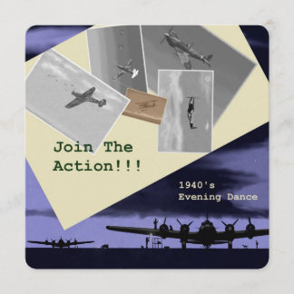 Invitaciones a fiestas temáticas de los años 40