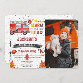 Invitaciones a fotos de camiones de bomberos