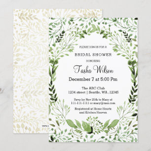 Invitaciones a Glam Greenery Bridal Shower