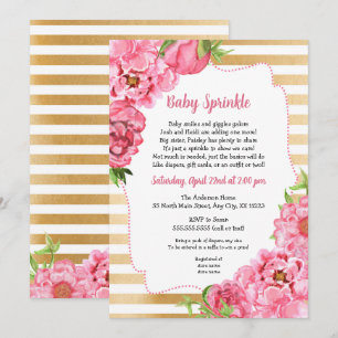 Invitaciones a gotas de oro rosado