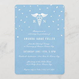 Invitaciones a graduación de enfermeras de Blue Ca
