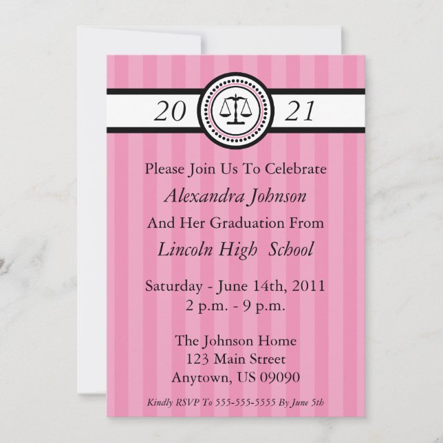Invitaciones a graduación de Facultad de Derecho d (Anverso)