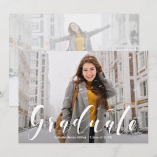 Invitaciones a graduación de fotos de escritura bl